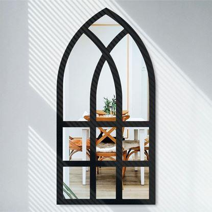 Obrázok Nástenné nalepovacie zrkadlo v tvare okna 44x22 cm