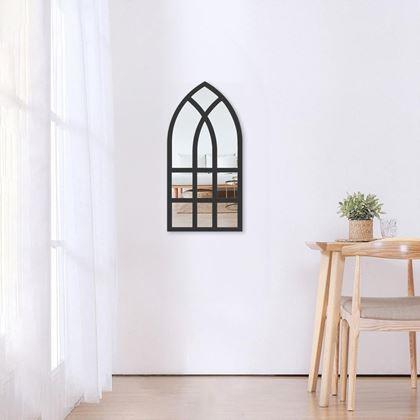 Obrázok z Nástenné nalepovacie zrkadlo v tvare okna 44x22 cm