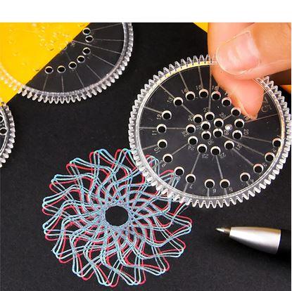 Obrázok Sada kresliacich šablón - spirograf