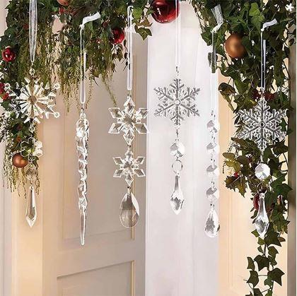 Obrázok z Vianočné ozdoby na stromček 5 ks - ľadové ornamenty