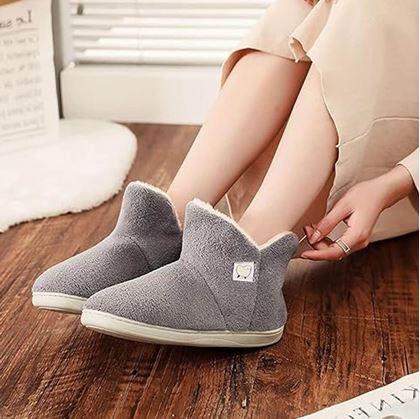 Obrázok z Vysoké zateplené papuče s kožušinou - 37-39