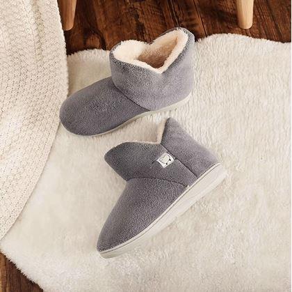 Obrázok z Vysoké zateplené papuče s kožušinou - 37-39