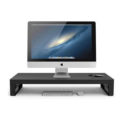 Obrázok z Kovový stojan na monitor s USB portmi a bezdrôtovým nabíjaním