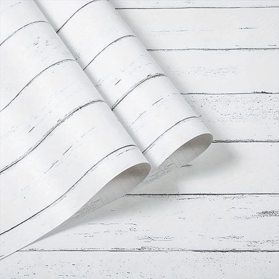 Obrázok z Samolepiace tapeta 200x45 cm - biele drevo