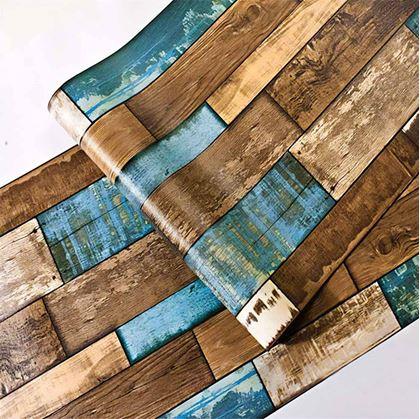 Obrázok z Samolepiace tapeta 200x45 cm - patinované drevo