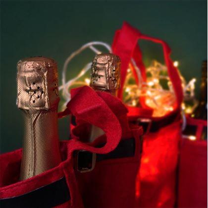 Obrázok z Vianočná taška na víno - Santa Claus