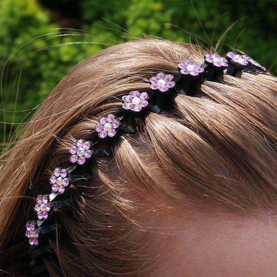 Obrázok z Čelenka s kamienkami do vlasov - ružová