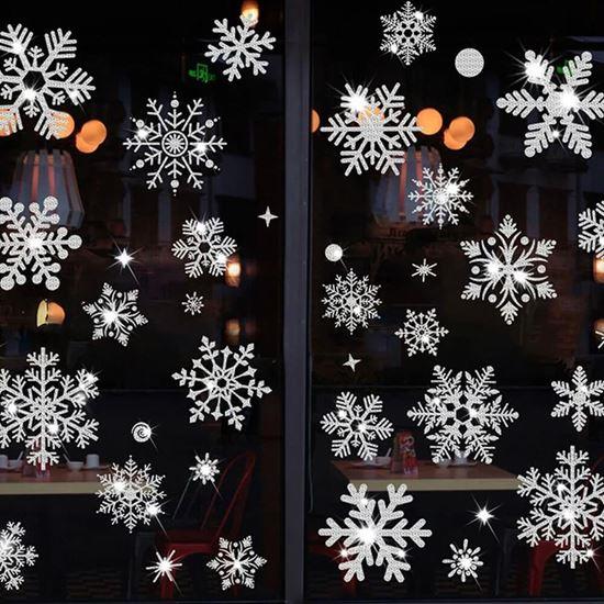 Obrázok z Nálepky na okno - snehové vločky 52 ks - strieborné