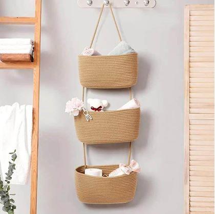 Obrázok z Závesný organizér 3 vrecká - hnedý