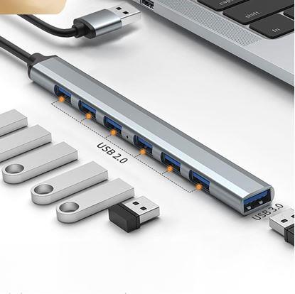 Obrázok Viacportový adaptér USB 7 v 1