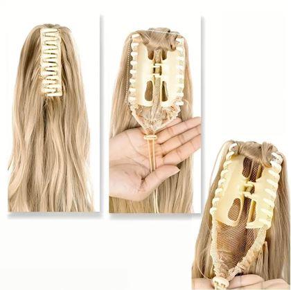 Obrázok z Príčesok do vlasov vlnitý cop 60 cm -  plavý