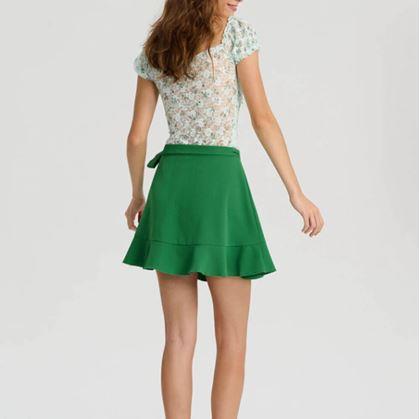Obrázok z Krátka zavinovacia sukňa  -  zelená