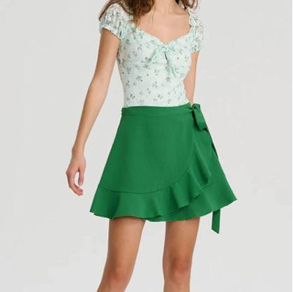 Obrázok z Krátka zavinovacia sukňa  -  zelená
