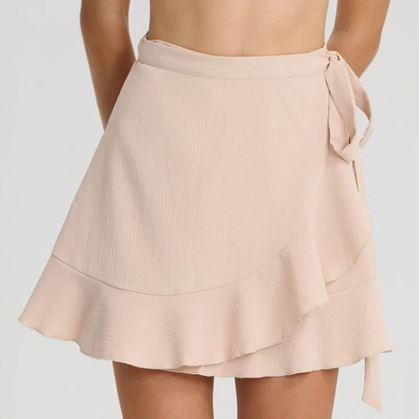 Obrázok z Krátka zavinovacia sukňa  -  krémová