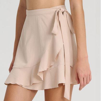 Obrázok z Krátka zavinovacia sukňa  -  krémová