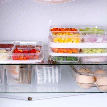 Obrázok z Delená dóza na potraviny so 4 priehradkami + viečko