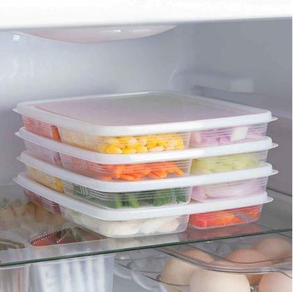 Obrázok z Delená dóza na potraviny so 4 priehradkami + viečko