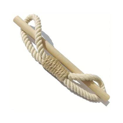 Obrázok z Dekoratívna spona na záves lano - biele