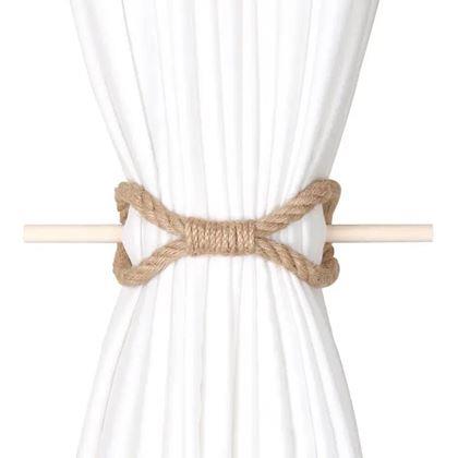 Obrázok z Dekoratívna spona na záves lano - hnedé