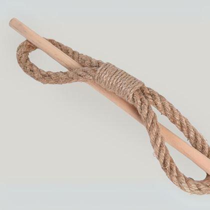 Obrázok z Dekoratívna spona na záves lano - hnedé