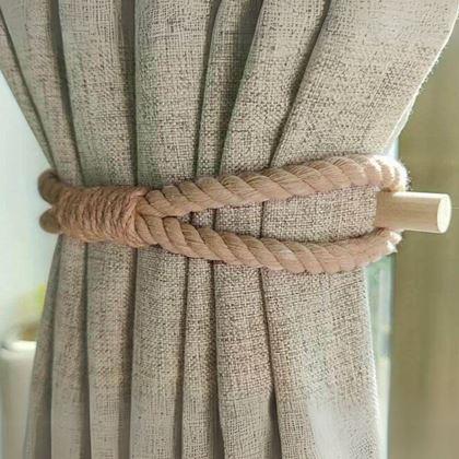 Obrázok z Dekoratívna spona na záves lano - hnedé