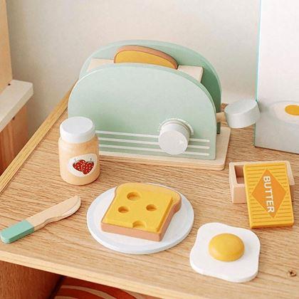 Obrázok z Drevený raňajkový set na hranie 9 ks