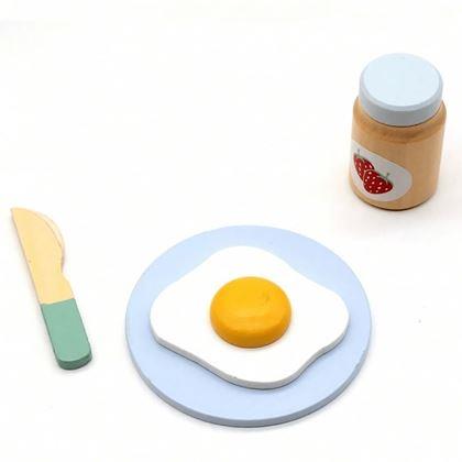 Obrázok z Drevený raňajkový set na hranie 9 ks