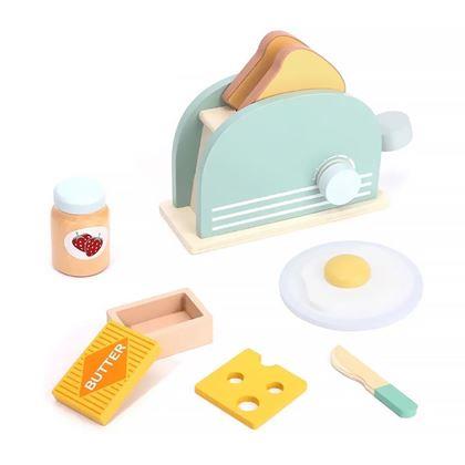 Obrázok z Drevený raňajkový set na hranie 9 ks