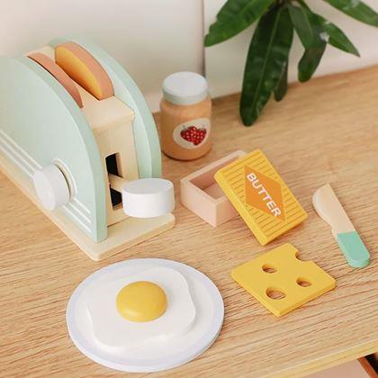 Obrázok z Drevený raňajkový set na hranie 9 ks