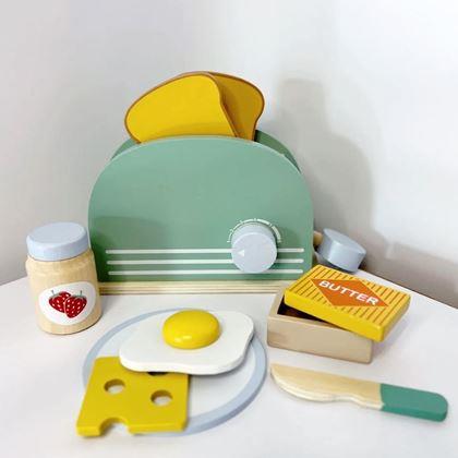 Obrázok z Drevený raňajkový set na hranie 9 ks