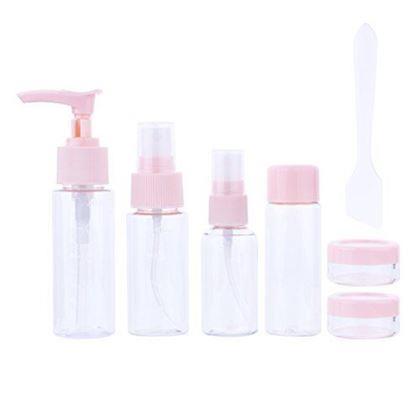 Obrázok z Sada cestovných fľaštičiek na kozmetiku v taštičke do lietadla 50 ml