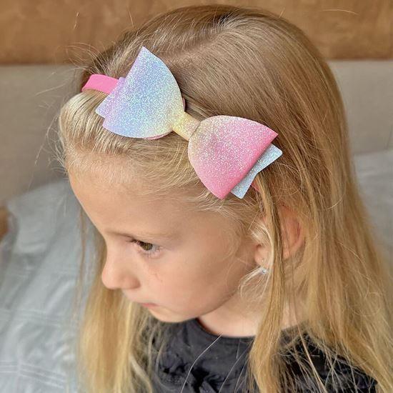 Obrázok z Trblietavá čelenka s mašľou  -  pastelová