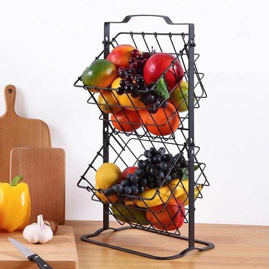 Obrázok z Dvojposchodový kovový košík 45 cm