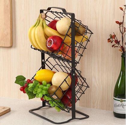 Obrázok z Dvojposchodový kovový košík 45 cm