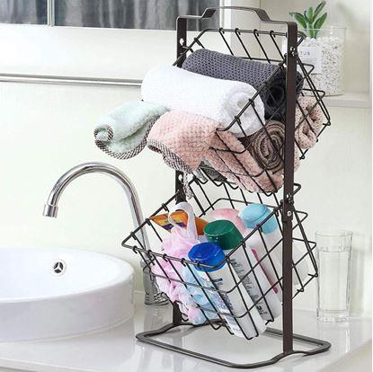 Obrázok Dvojposchodový kovový košík 45 cm