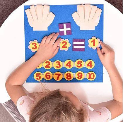 Obrázok z Matematická podložka s číslami a prstami