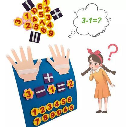 Obrázok z Matematická podložka s číslami a prstami
