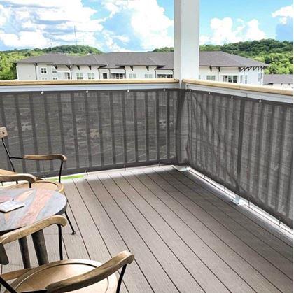 Obrázok z Balkónová clona na súkromie 500x90 cm -  šedá