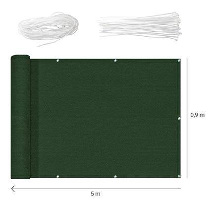 Obrázok z Balkónová zástena 500x90 cm  -  zelená