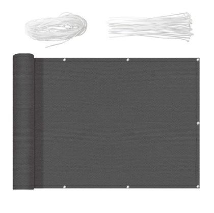 Obrázok z Balkónová clona na súkromie 500x90 cm -  šedá