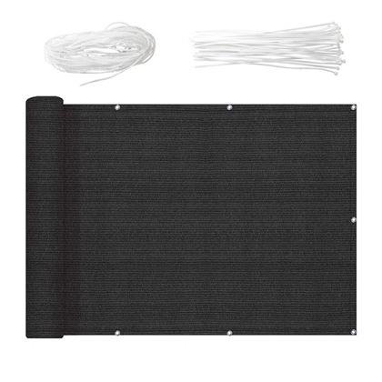 Obrázok z Balkónová clona na súkromie 500x90 cm -  čierna