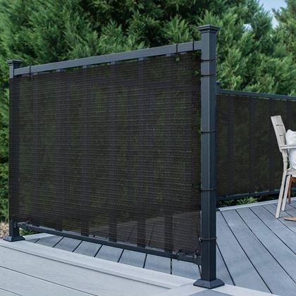 Obrázok z Balkónová clona na súkromie 500x90 cm -  čierna