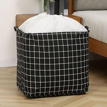 Obrázok z Úložný kôš na textil so sťahovacou šnúrkou  -  kocky