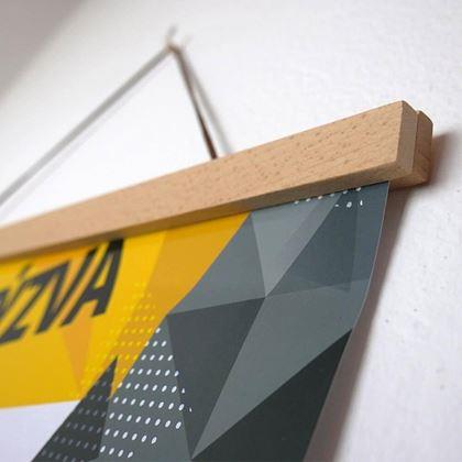 Obrázok z Drevený rám na plagát, šírka 41 cm