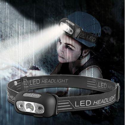 Obrázok z LED čelovka so senzorom pohybu