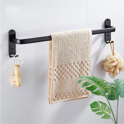 Obrázok Kovový nalepovací vešiak na uterák, s háčikmi