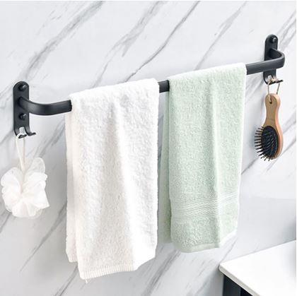 Obrázok z Kovový nalepovací vešiak na uterák, s háčikmi