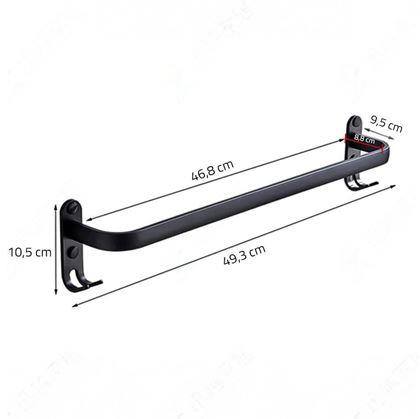 Obrázok z Kovový nalepovací vešiak na uterák, s háčikmi