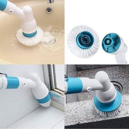 Obrázok z Bezdrôtová čistiaca kefa + 3 nadstavce, predlžovacia rukoväť