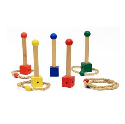 Obrázok z Drevená hra hádzanie krúžkov